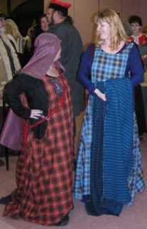 Ladies at Vest Yorvik's 'Bad in Plaid' event, photo © Heather of Dormanswell 2002, used by permission